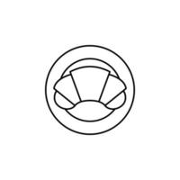 Essen, Croissant Vektor Symbol Illustration