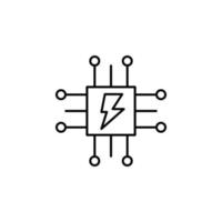 Elektrizität, Zentralprozessor Vektor Symbol Illustration