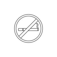 Rauchen Verbot Vektor Symbol Illustration