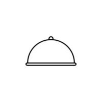 Restaurant Tablett Vektor Symbol Illustration