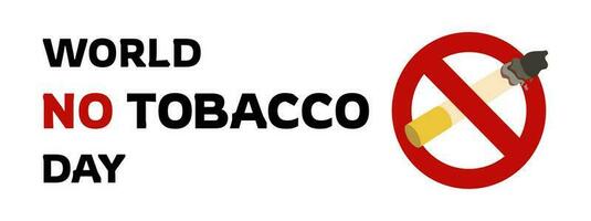 Welt Nein Tabak Tag Poster Vektor Illustration