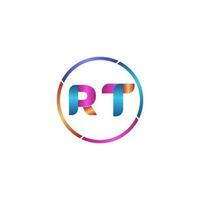 Brief rt bunt Logo Prämie elegant Vorlage Vektor