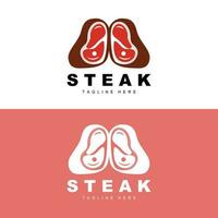 Rindfleisch Logo, Fleisch Steak Vektor, Grill Küche Design, Steak Restaurant Marke Vorlage Symbol vektor