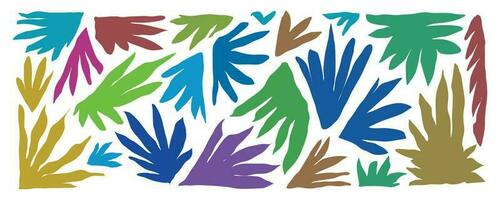 bunt Hand gezeichnet Muster mit Pflanze Illustration vektor