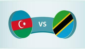 Aserbaidschan gegen Tansania, Mannschaft Sport Wettbewerb Konzept. vektor