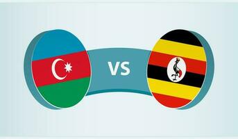 Aserbaidschan gegen Uganda, Mannschaft Sport Wettbewerb Konzept. vektor
