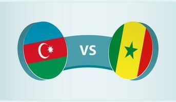 Aserbaidschan gegen Senegal, Mannschaft Sport Wettbewerb Konzept. vektor