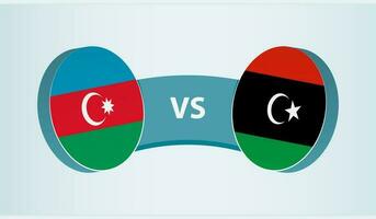Aserbaidschan gegen Libyen, Mannschaft Sport Wettbewerb Konzept. vektor