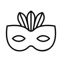 Karneval Maske Symbol Vektor. anonym Illustration unterzeichnen. Logo isoliert auf Weiß Hintergrund. vektor