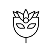 karneval mask ikon vektor. anonym illustration tecken. logotyp isolerat på vit bakgrund. vektor