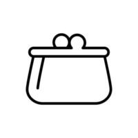 plånbok ikon vektor. handväska med pengar illustration tecken. mynt symbol. uppkopplad betalning logotyp. vektor