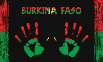 Vektor Flagge von Burkina Faso mit ein Palme