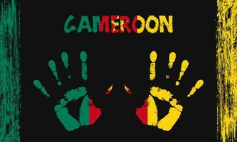 Vektor Flagge von Kamerun mit ein Palme