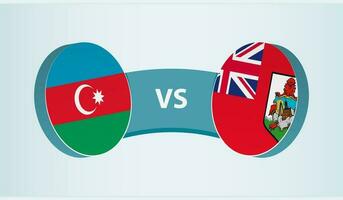 Aserbaidschan gegen bermuda, Mannschaft Sport Wettbewerb Konzept. vektor