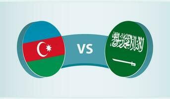 Aserbaidschan gegen Saudi Arabien, Mannschaft Sport Wettbewerb Konzept. vektor