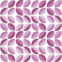 modern minimalistisch geometrisch nahtlos Muster, gerundet Formen, Blätter im Rosa Farbe planen auf ein Weiß Hintergrund vektor