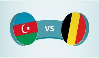 Aserbaidschan gegen Belgien, Mannschaft Sport Wettbewerb Konzept. vektor