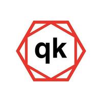 qk Unternehmen Name Initiale Briefe Symbol. qk Monogramm. vektor