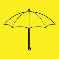 ein wunderbar Regenschirm Gliederung Illustration Vektor Kunst Design