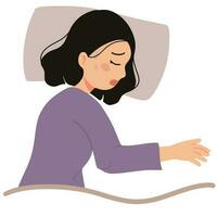 sovande kvinna har mardröm illustration vektor