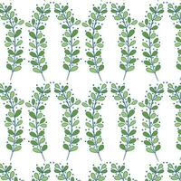 nahtlos Blumen- Muster mit Zweige. botanisch Hintergrund, wiederholen Drucke. Blühen Kräuter Textur Design zum Ihre Design. Hand gezeichnet Vektor Illustration