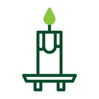 ljus ikon duotone grön Färg påsk symbol illustration. vektor