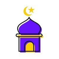 Moschee Kuppel Gebäude islamisch Symbol Taste Vektor Illustration