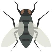 platt Färg ikon för flyga insekt. vektor