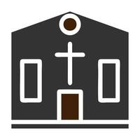 katedral ikon fast grå brun Färg påsk symbol illustration. vektor