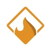 Flamme Symbol Logo Design vektor