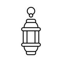 Lampion islamisch Gliederung Symbol Taste Vektor Illustration
