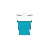glas av färsk vatten platt ikon, glas av vatten. vektor