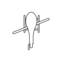 Hubschrauber Vektor Symbol. Flugzeug Illustration unterzeichnen. fliegen Symbol. Fluggesellschaft Logo isoliert auf Weiß Hintergrund.