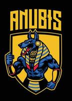 Anubis Gott ägyptisch Sport und Esport Maskottchen Logo vektor