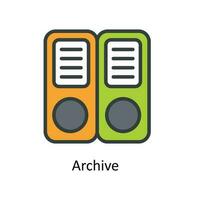 Archiv Vektor füllen Gliederung Symbole. einfach Lager Illustration Lager