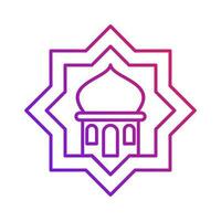 Moschee Benutzerbild Gradient Gliederung Symbol Vektor Illustration
