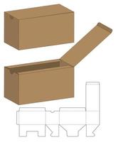 Box Verpackung gestanzte Vorlage Design. 3D-Modell vektor