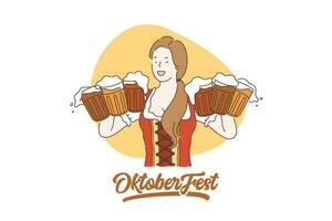 oktoberfest vektor begrepp.