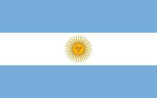Argentinien-Flagge, offizielle Farben und Proportionen. Vektor-Illustration. vektor