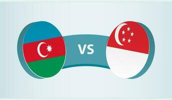 azerbaijan mot singapore, team sporter konkurrens begrepp. vektor
