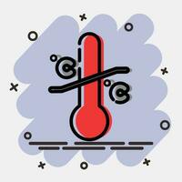 Symbol Temperatur Einschränkung. Verpackung Symbol Elemente. Symbole im Comic Stil. gut zum Drucke, Poster, Logo, Produkt Verpackung, Zeichen, Expedition, usw. vektor