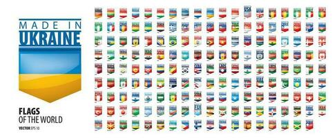 Flaggen von das Welt. groß Sammlung einstellen Flaggen. offiziell National Flaggen von das Welt. Pack Welt Flaggen. ein einstellen von Vektor Symbole mit Flaggen von Länder