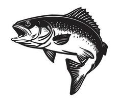 Forelle Fisch, Forelle Springen Symbol, frisches Wasser Lachs Fang Emblem, Fisch springen Zeichen vektor