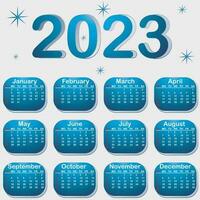 2023 Kalender - - Kalender vektor