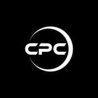 cpc brev logotyp design i illustration. vektor logotyp, kalligrafi mönster för logotyp, affisch, inbjudan, etc.