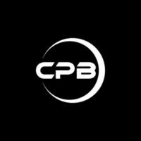 cpb brev logotyp design i illustration. vektor logotyp, kalligrafi mönster för logotyp, affisch, inbjudan, etc.