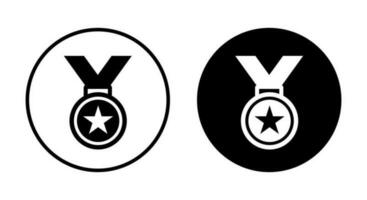 Sport Medaille Symbol Vektor isoliert auf Kreis Hintergrund