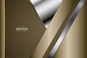 Luxus Hintergrund von Gold und Silber mit Kohlefaser Textur.elegant Metall modernes Design. vektor