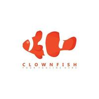 kreativ clown fisk logotyp vektor
