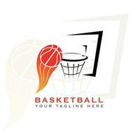 kreativ basketboll logotyp vektor
